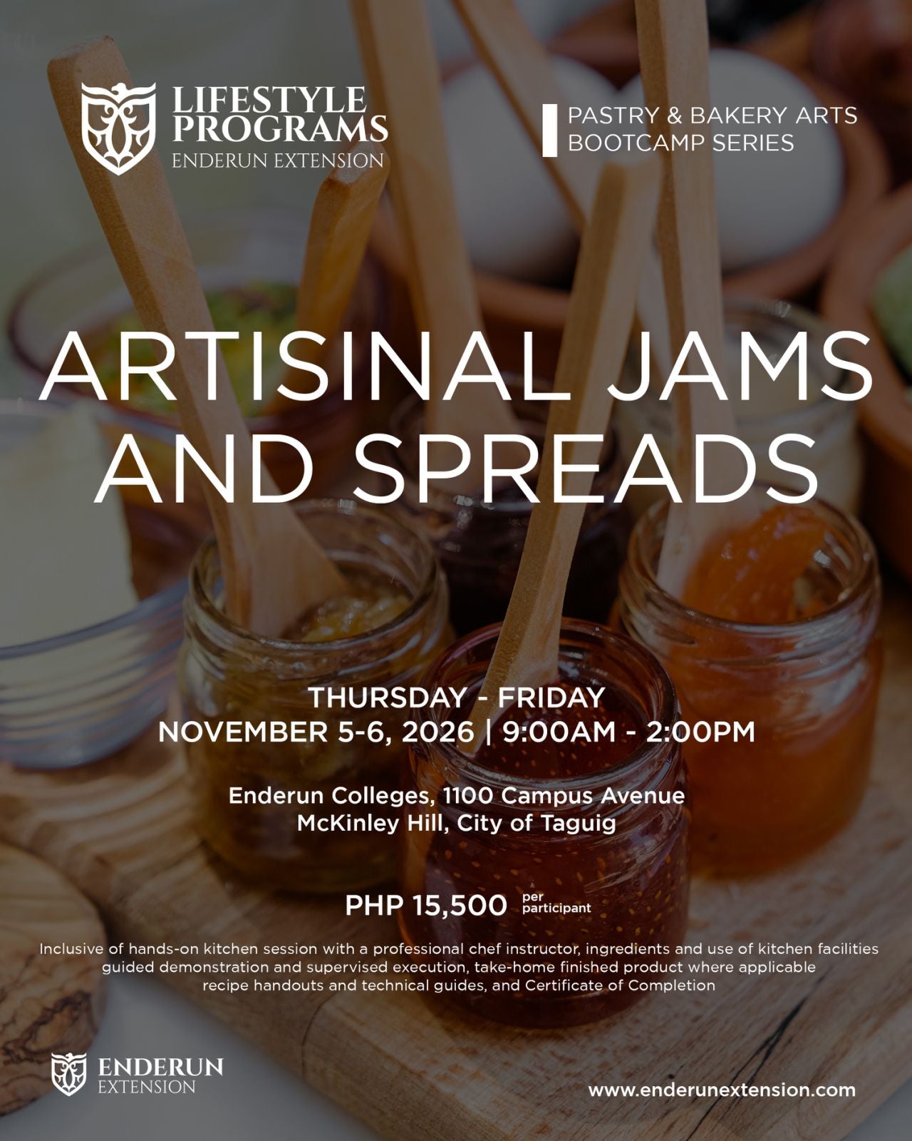Pastry Bootcamp Series: Artisanal Jams and Spreads