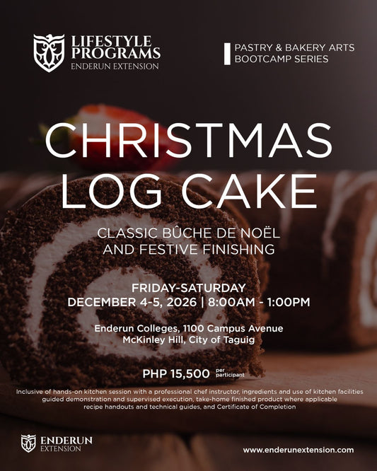 Pastry Bootcamp Series: Christmas Log Cake: Classic Bûche de Noël and Festive Finishing