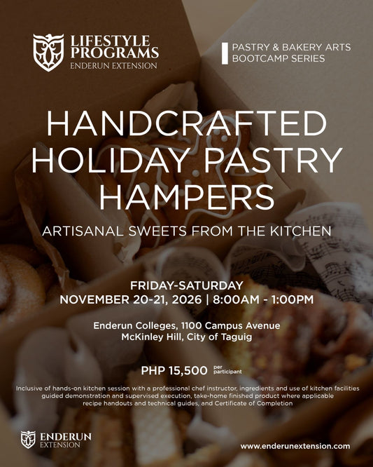Pastry Bootcamp Series: Handcrafted Holiday Pastry Hampers: Artisanal Sweets from the Kitchen