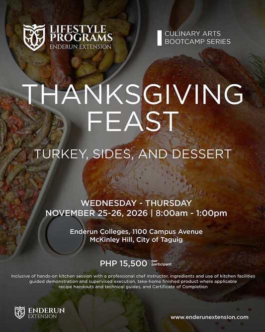 Culinary Bootcamp Series: Thanksgiving Feast: Turkey, Sides, and Dessert
