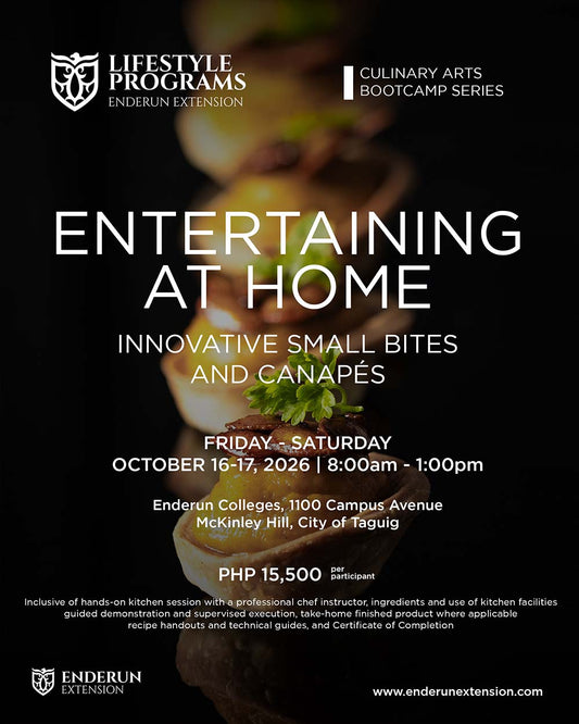 Culinary Bootcamp Series: Entertaining at Home: Innovative Small Bites and Canapés