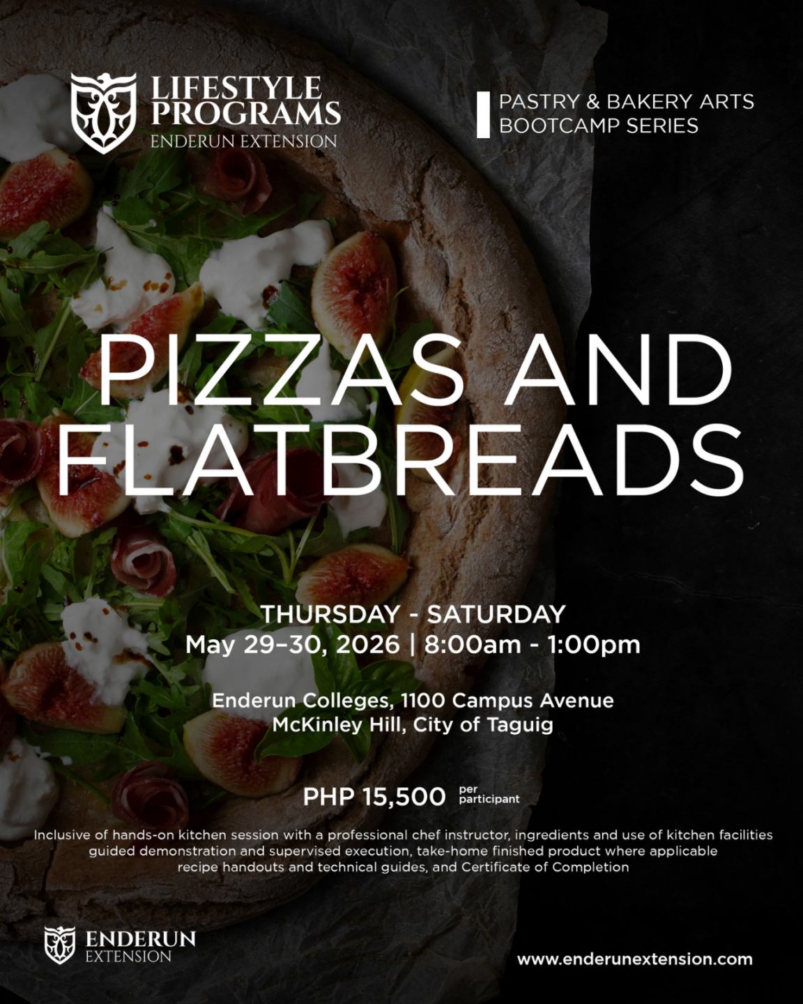 Pastry Bootcamp Series: Pizzas and Flatbreads