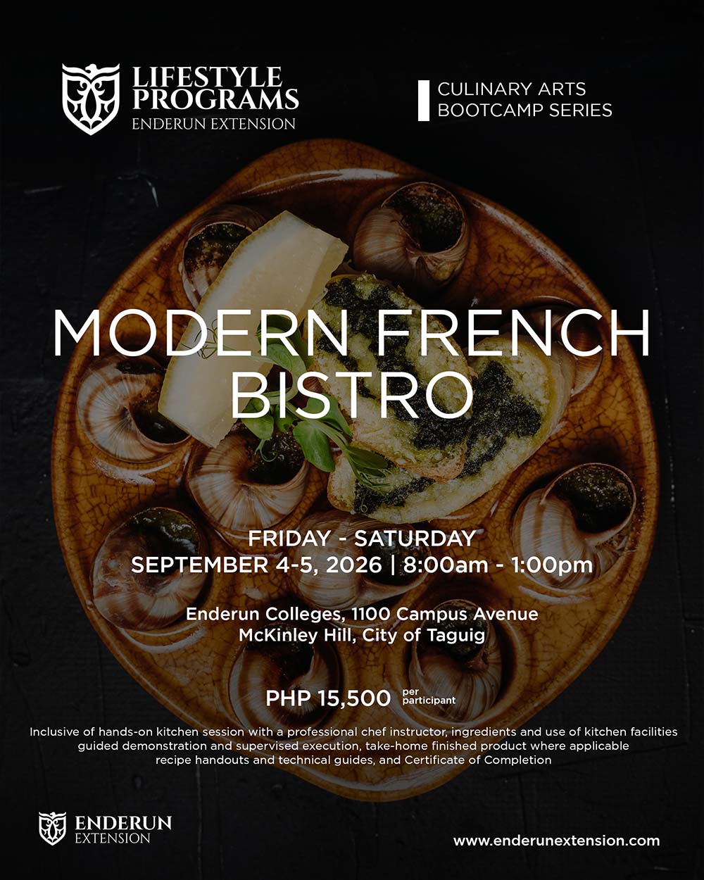 Culinary Bootcamp Series: Modern French Bistro