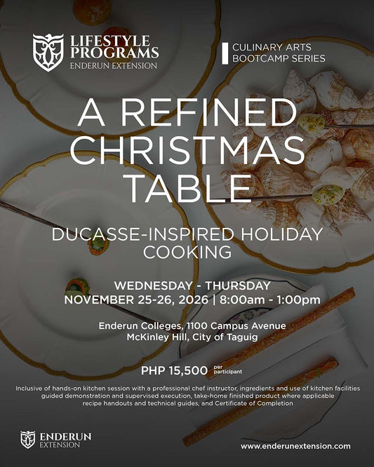 Culinary Bootcamp Series: A Refined Christmas Table: Ducasse-Inspired Holiday Cooking
